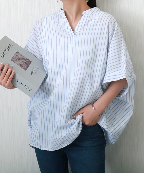 美品 爽やか マックスマーラ リネン ストライプ シャツ ブラウス 蝶々刺繍 美品 爽やか マックスマーラ リネン ストライプ シャツ ブラウス 蝶々刺繍