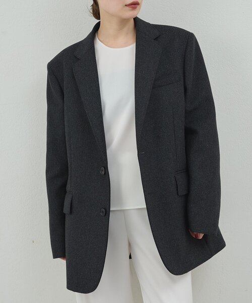 GALLARDAGALANTE（ガリャルダガランテ）の「【PEAS】ドレスジャコート（その他アウター・レディース・チャコールグレー/ネイビー・FREE）」の3枚目の写真