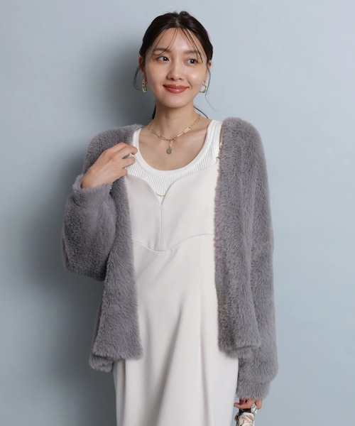 ふわふわトッパーカーデ（ニット/セーター）｜JUSGLITTY（ジャス