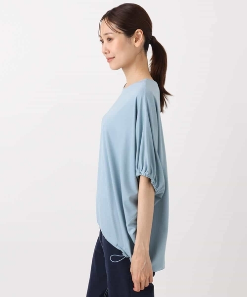 MK MICHEL KLEIN（エムケーミッシェルクラン）の「ドロストデザインドルマンスリーブカットソー/UVカット/接触冷感/洗える（Tシャツ/カットソー・レディース・ブラウン/アイボリー/ライトブルー・38）」の7枚目の写真