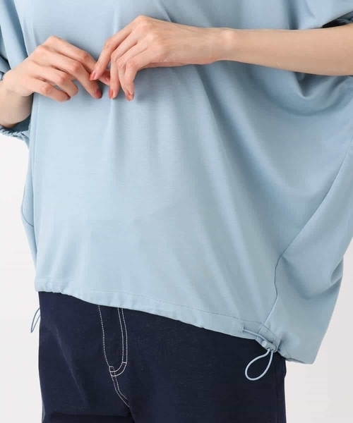 MK MICHEL KLEIN（エムケーミッシェルクラン）の「ドロストデザインドルマンスリーブカットソー/UVカット/接触冷感/洗える（Tシャツ/カットソー・レディース・ブラウン/アイボリー/ライトブルー・38）」の11枚目の写真
