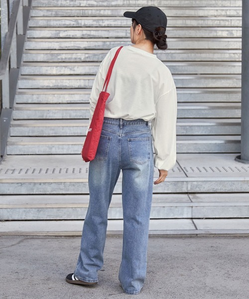 POLO BCS（ポロ ビーシーエス）の「POLO BCS /ポロビーシーエス 別注 ワンポイント刺繍 クラシックロゴプリント オーバーサイズ アソート長袖カットソー（Tシャツ/カットソー・レディース・ネイビー/スミクロ/ワイン/オフホワイト/ネイビー系/グレー系・M/L）」の13枚目の写真