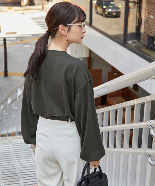 POLO BCS（ポロ ビーシーエス）の「POLO BCS /ポロビーシーエス 別注 ワンポイント刺繍 クラシックロゴプリント オーバーサイズ アソート長袖カットソー（Tシャツ/カットソー・レディース・ネイビー/スミクロ/ワイン/オフホワイト/ネイビー系/グレー系・M/L）」の18枚目の写真