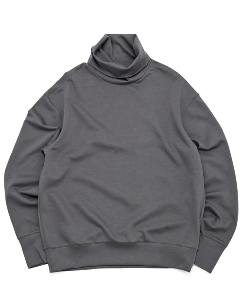 VOAAOV（ヴォアーブ）の「【VOAAOV】DUAL TOP Turtleneck Tops（スウェット・メンズ・パープル/グレー/ブラック/マスタード・1/2/0）」の3枚目の写真