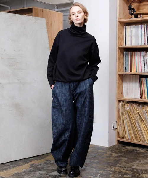 VOAAOV（ヴォアーブ）の「【VOAAOV】DUAL TOP Turtleneck Tops（スウェット・メンズ・パープル/グレー/ブラック/マスタード・1/2/0）」の5枚目の写真