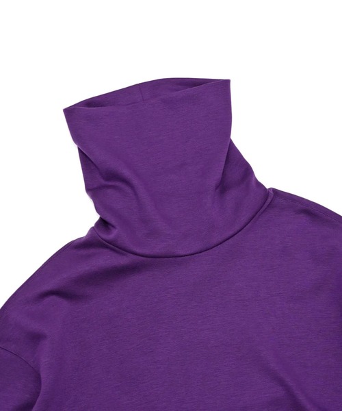 VOAAOV（ヴォアーブ）の「【VOAAOV】DUAL TOP Turtleneck Tops（スウェット・メンズ・パープル/グレー/ブラック/マスタード・1/2/0）」の13枚目の写真