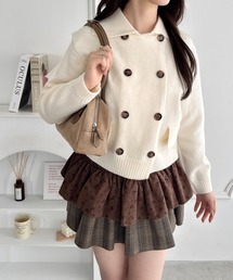 SOLLON.（ソルロン）の「ダブルボタン襟付きニットカーディガン（ニット/セーター）」