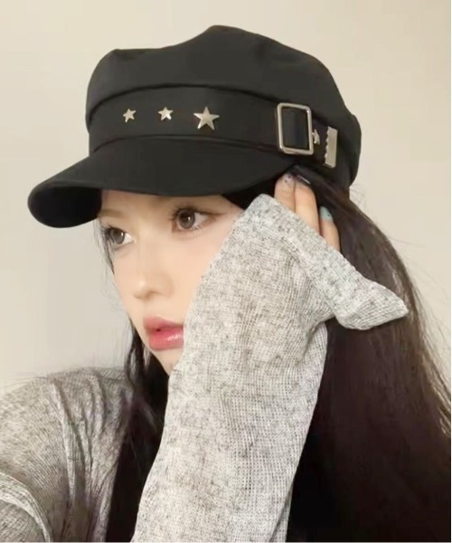 IMARI（イマリ）の「【 IMARI / イマリ 】 スター スタッズ キャスケット #（キャスケット・レディース・アイボリー/ブラック/ホワイト・FREE）」の15枚目の写真
