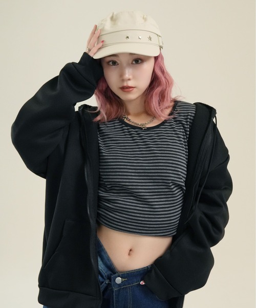 IMARI（イマリ）の「【 IMARI / イマリ 】 スター スタッズ キャスケット #（キャスケット・レディース・アイボリー/ブラック/ホワイト・FREE）」の12枚目の写真