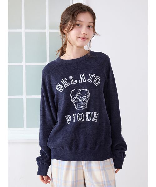 gelato pique アイスジャガードプルオーバー&ジェラートランダムパンツ トラッドアイスクリームジャガードプルオーバー（ルームウェア