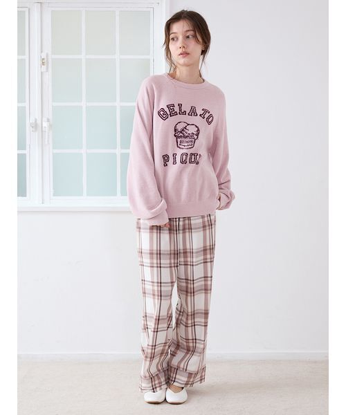 gelato pique アイスジャガードプルオーバー&ジェラートランダムパンツ トラッドアイスクリームジャガードプルオーバー（ルームウェア