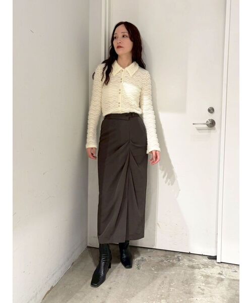 LAGUNAMOON(ラグナムーン)の「フラッフィーカットシャツ(Tシャツ/カットソー・レディース・アイボリー/ブラック・FREE)」の13枚目の写真