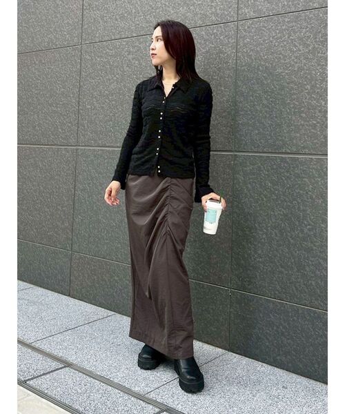 LAGUNAMOON(ラグナムーン)の「フラッフィーカットシャツ(Tシャツ/カットソー・レディース・アイボリー/ブラック・FREE)」の8枚目の写真