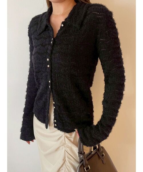 LAGUNAMOON(ラグナムーン)の「フラッフィーカットシャツ(Tシャツ/カットソー・レディース・アイボリー/ブラック・FREE)」の17枚目の写真