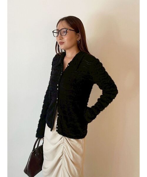 LAGUNAMOON(ラグナムーン)の「フラッフィーカットシャツ(Tシャツ/カットソー・レディース・アイボリー/ブラック・FREE)」の20枚目の写真