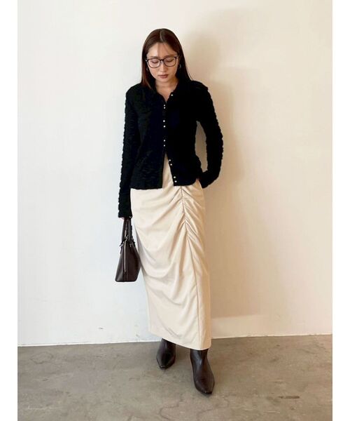 LAGUNAMOON(ラグナムーン)の「フラッフィーカットシャツ(Tシャツ/カットソー・レディース・アイボリー/ブラック・FREE)」の21枚目の写真