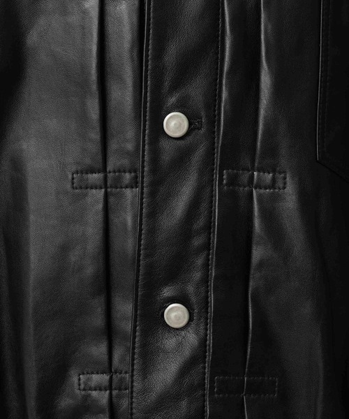 maison special シープレザーGジャン UNISEX》Sheep Leather Trucker Jacket/シープレザーGジャン【MAISON