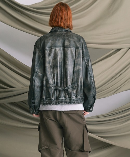 maison special シープレザーGジャン UNISEX》Sheep Leather Trucker Jacket/シープレザーGジャン【MAISON