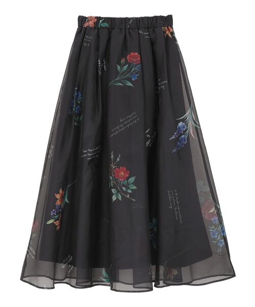 Sugar spoon（シュガースプーン）の「・SUGAR SPOON フラワーptシアーフレアスカート（スカート・レディース・アイボリー/ブラック/グレイッシュベージュ・FREE）」の14枚目の写真