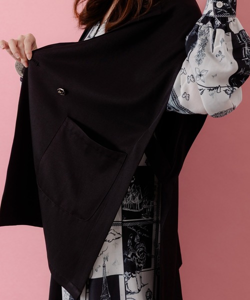 セール】553210：リボン刺繍テーラードジレ（ベスト）｜iS ScoLar  