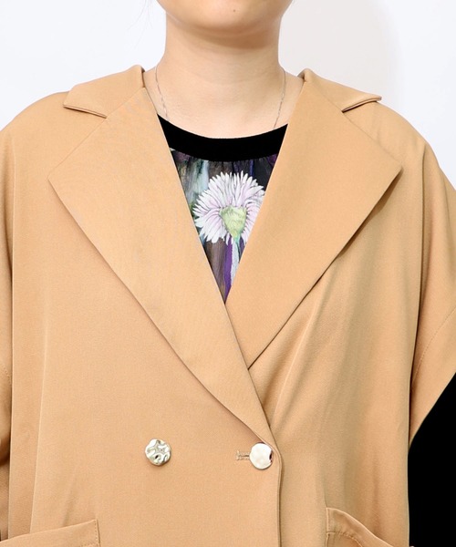 セール】553210：リボン刺繍テーラードジレ（ベスト）｜iS ScoLar  