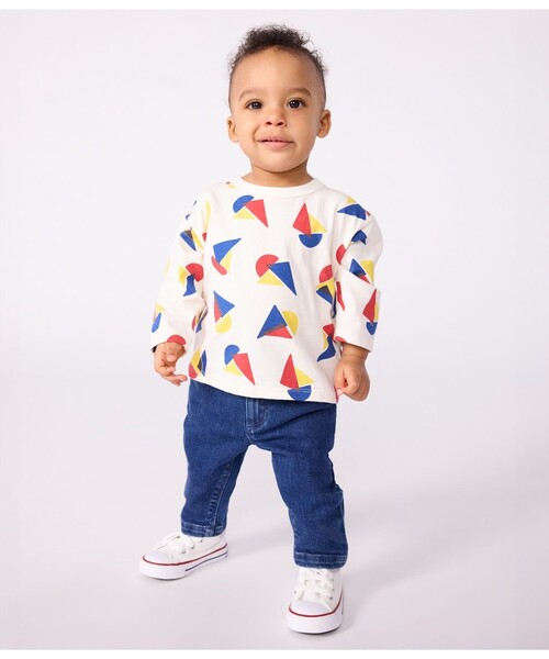 PETIT BATEAU(プチバトー)の「長袖Tシャツ(Tシャツ/カットソー・キッズ・ホワイト系その他・18MONTH/36MONTH)」の1枚目の写真