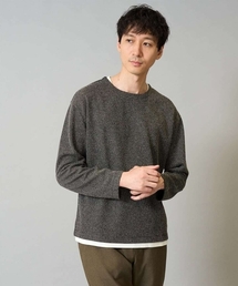 a.v.v（アーヴェヴェ）の「【イージーケア毛玉になりにくい】シャンブレーフェイクレイヤードカットソー【洗濯機で洗える】（Tシャツ/カットソー・メンズ）」