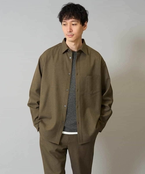 a.v.v（アーヴェヴェ）の「【イージーケア毛玉になりにくい】シャンブレーフェイクレイヤードカットソー【洗濯機で洗える】（Tシャツ/カットソー・メンズ・ブラック/グレー/ベージュ・52/48/46/44/50）」の12枚目の写真