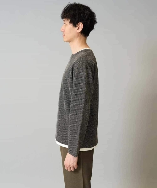 a.v.v（アーヴェヴェ）の「【イージーケア毛玉になりにくい】シャンブレーフェイクレイヤードカットソー【洗濯機で洗える】（Tシャツ/カットソー・メンズ・ブラック/グレー/ベージュ・52/48/46/44/50）」の16枚目の写真