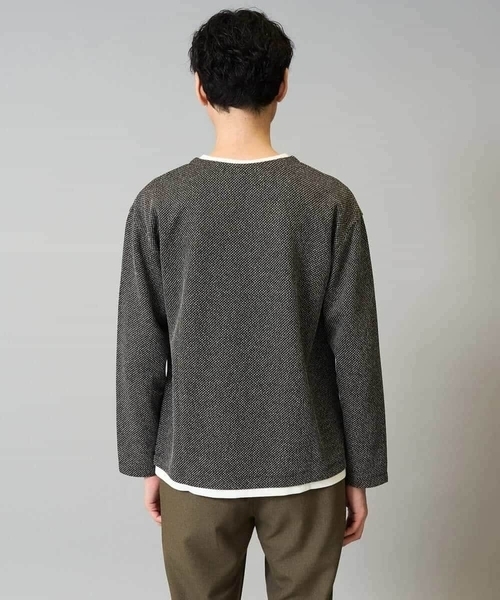 a.v.v（アーヴェヴェ）の「【イージーケア毛玉になりにくい】シャンブレーフェイクレイヤードカットソー【洗濯機で洗える】（Tシャツ/カットソー・メンズ・ブラック/グレー/ベージュ・52/48/46/44/50）」の17枚目の写真