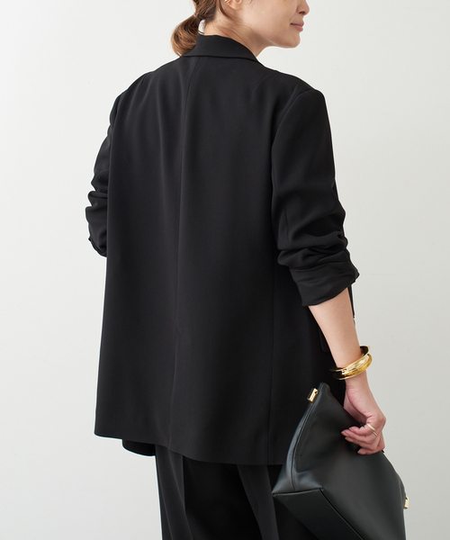 美品　Deuxieme Classe トリアセジョーゼット スクエアポンチョ 美品 Deuxieme Classe トリアセジョーゼット スクエアポンチョ