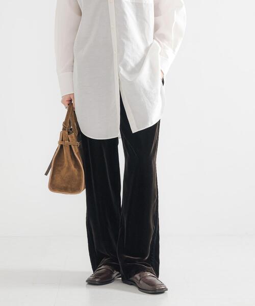 URBAN RESEARCH（アーバンリサーチ）の「サイドラインベロアイージーパンツ（その他パンツ・レディース・ブラック/ブラウン・36/38）」の7枚目の写真