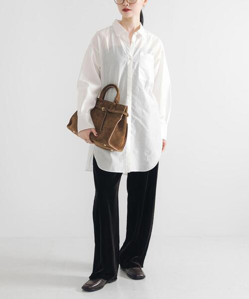 URBAN RESEARCH（アーバンリサーチ）の「サイドラインベロアイージーパンツ（その他パンツ・レディース・ブラック/ブラウン・36/38）」の8枚目の写真