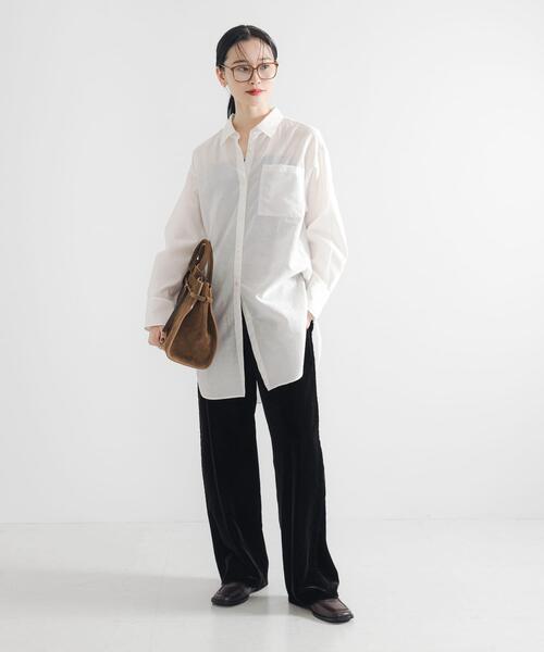 URBAN RESEARCH（アーバンリサーチ）の「サイドラインベロアイージーパンツ（その他パンツ・レディース・ブラック/ブラウン・36/38）」の9枚目の写真