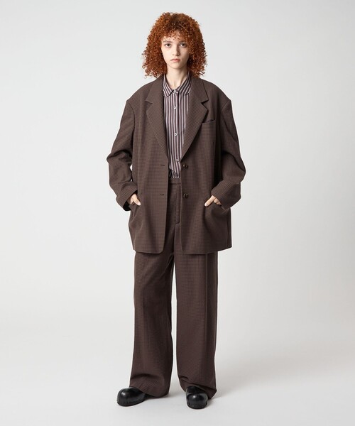 6(ROKU)CHECK TAILORED JACKET/ジャケット 6(ROKU)＞W/C チェック ジャケット（テーラードジャケット）｜6