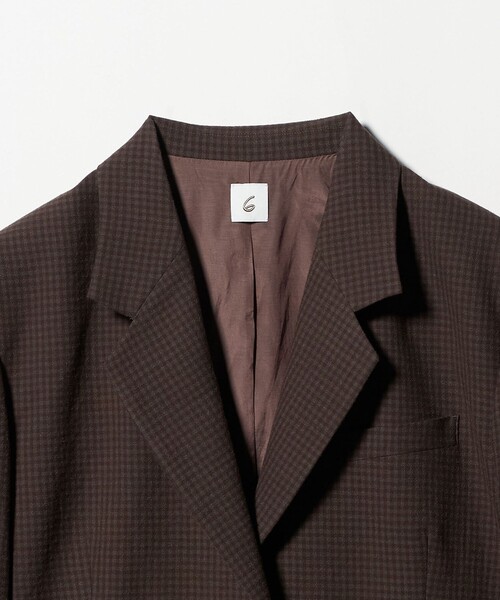 6 roku チェック　ジャケット 6(ROKU)＞チェック ビッグ ジャケット