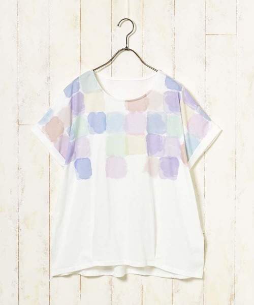 Bleu Bleuet(ブルーブルーエ)の「水彩プリントTシャツ(Tシャツ/カットソー・レディース・その他/その他4/その他3/その他2/その他1・FREE)」の12枚目の写真