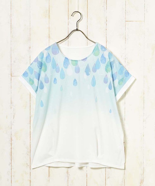 Bleu Bleuet(ブルーブルーエ)の「水彩プリントTシャツ(Tシャツ/カットソー・レディース・その他/その他4/その他3/その他2/その他1・FREE)」の14枚目の写真