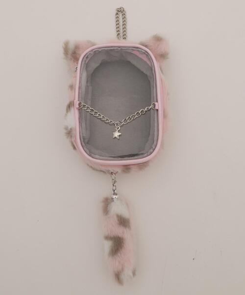 WEGO（ウィゴー）の「WEGO/なりきりネコぬいポーチ（ポーチ・レディース・サックスブルー/ライトピンク/ブラック/ホワイト/その他2/その他3/その他1・FREE）」の6枚目の写真