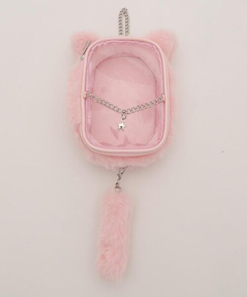 WEGO（ウィゴー）の「WEGO/なりきりネコぬいポーチ（ポーチ・レディース・サックスブルー/ライトピンク/ブラック/ホワイト/その他2/その他3/その他1・FREE）」の5枚目の写真