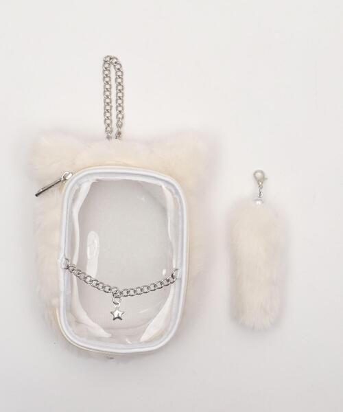 WEGO（ウィゴー）の「WEGO/なりきりネコぬいポーチ（ポーチ・レディース・サックスブルー/ライトピンク/ブラック/ホワイト/その他2/その他3/その他1・FREE）」の20枚目の写真