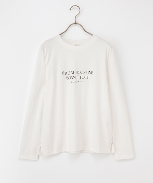 Honeys（ハニーズ）の「ロゴプリントＴシャツ（Tシャツ/カットソー・レディース・ボルドー/ブラック/アイボリー/モカ/ベージュ・M/S/LL/L）」の20枚目の写真