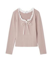 SNIDEL | フリルドッキングニットプルオーバー(ニット/セーター)