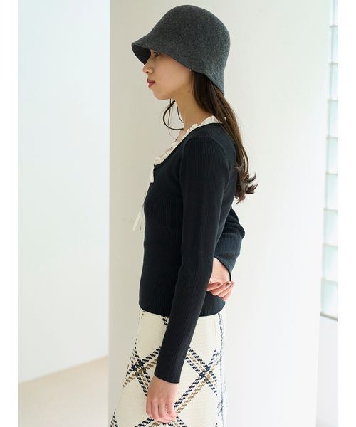 フリルドッキングニットプルオーバー（ニット/セーター