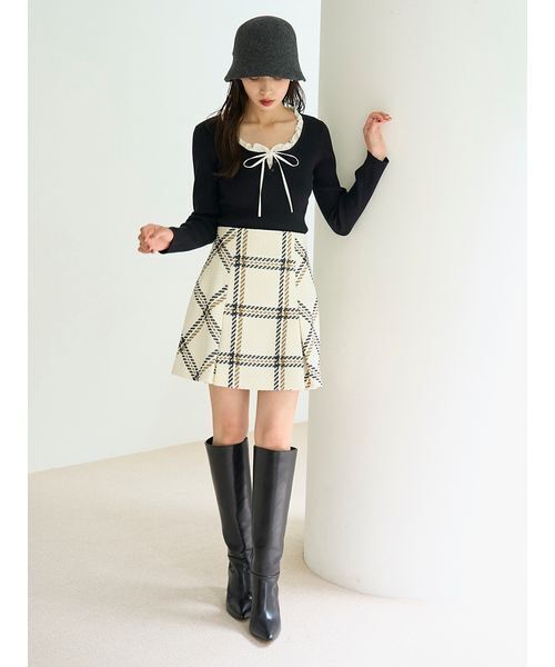 フリルドッキングニットプルオーバー（ニット/セーター）｜SNIDEL