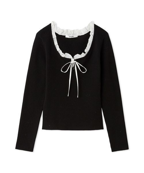 フリルドッキングニットプルオーバー（ニット/セーター