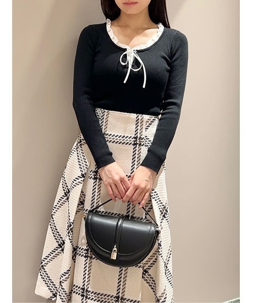 フリルドッキングニットプルオーバー（ニット/セーター