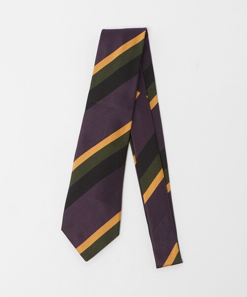 Altea(アルテア)の「<ALTEA>8.0cm ストライプ2 ネクタイ(ネクタイ・メンズ・パープル/ブラック・FREE)」の1枚目の写真