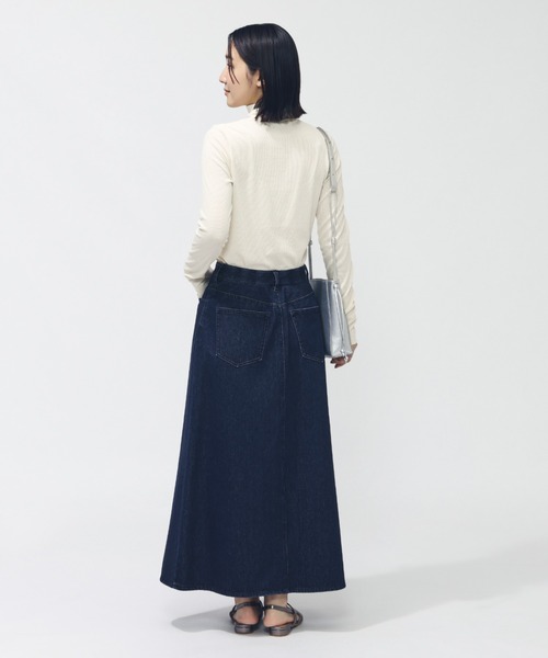TIGORA(ティゴラ)の「ティゴラ TIGORA ストレッチリブハイネックTシャツ(Tシャツ/カットソー・レディース・グリーン/ブラック/チャコールグレー/オフホワイト・S/M/L/XL)」の20枚目の写真