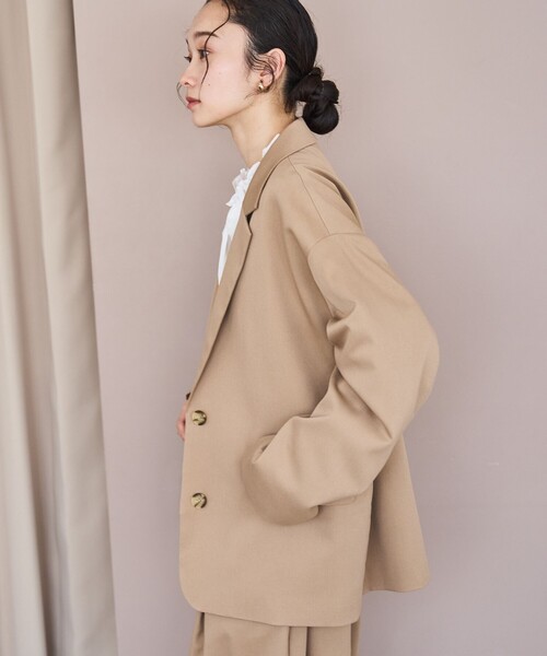 coen（コーエン）の「TRオーバーサイズジャケット（テーラードジャケット・レディース・ブラック/モカ/ベージュ・FREE）」の11枚目の写真